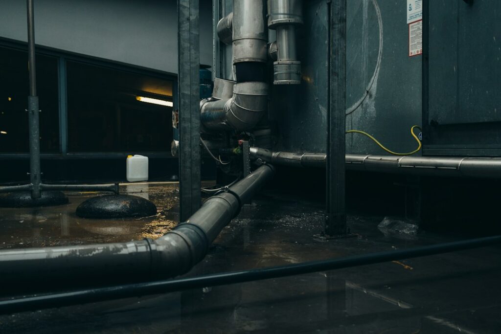 Plumbing pipe related to slab leak water damage in Las Vegas